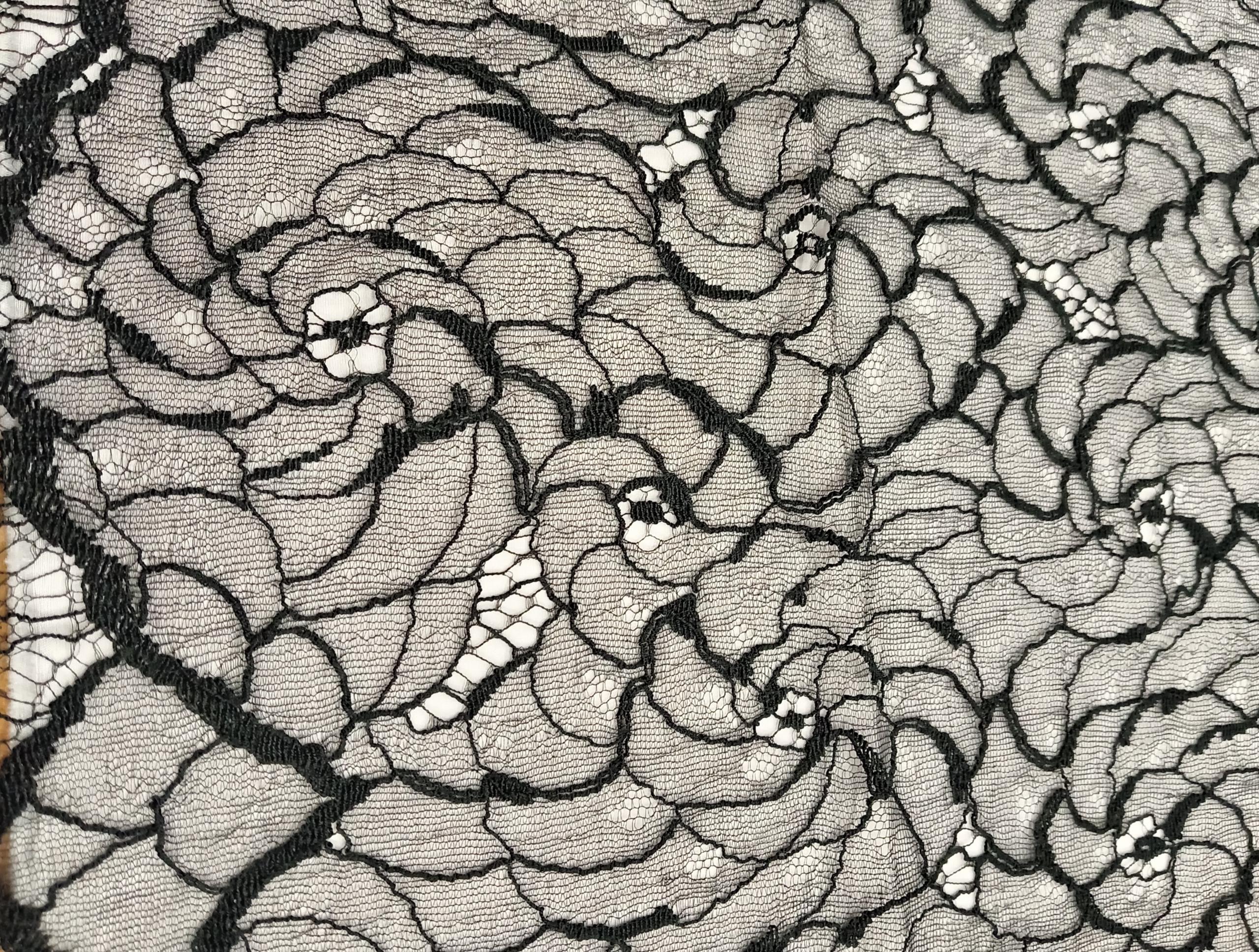 French Lace Black - Lace DL 12 - Visc 64% + PA 36% - 1 Col