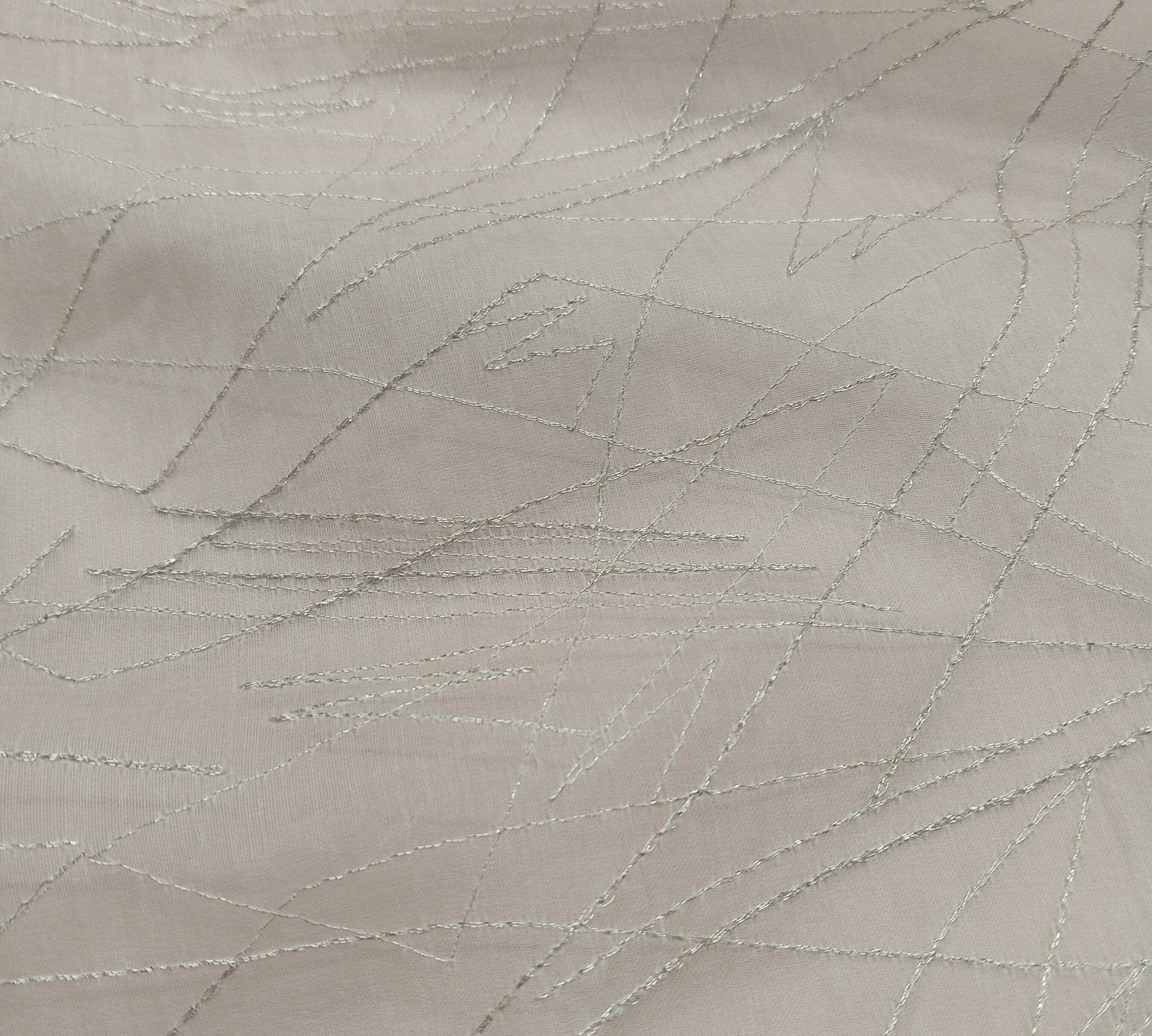 Embroidered Silk Organza - PM 4 SL - 100% Silk base - 2 Cols