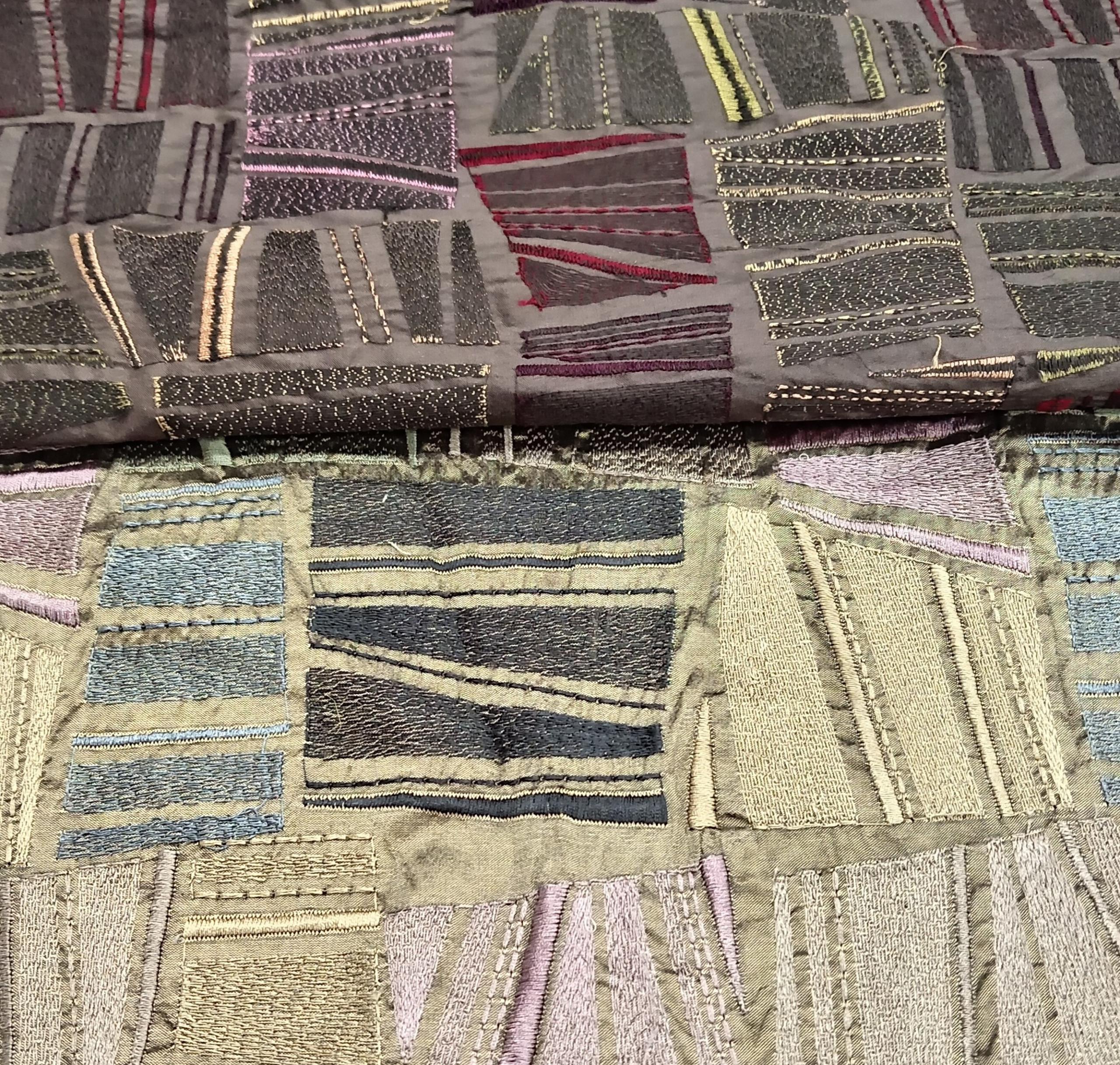 Cinnamon - ID ED 145 - 100% Silk base - 2 cols - Embroidered Silk