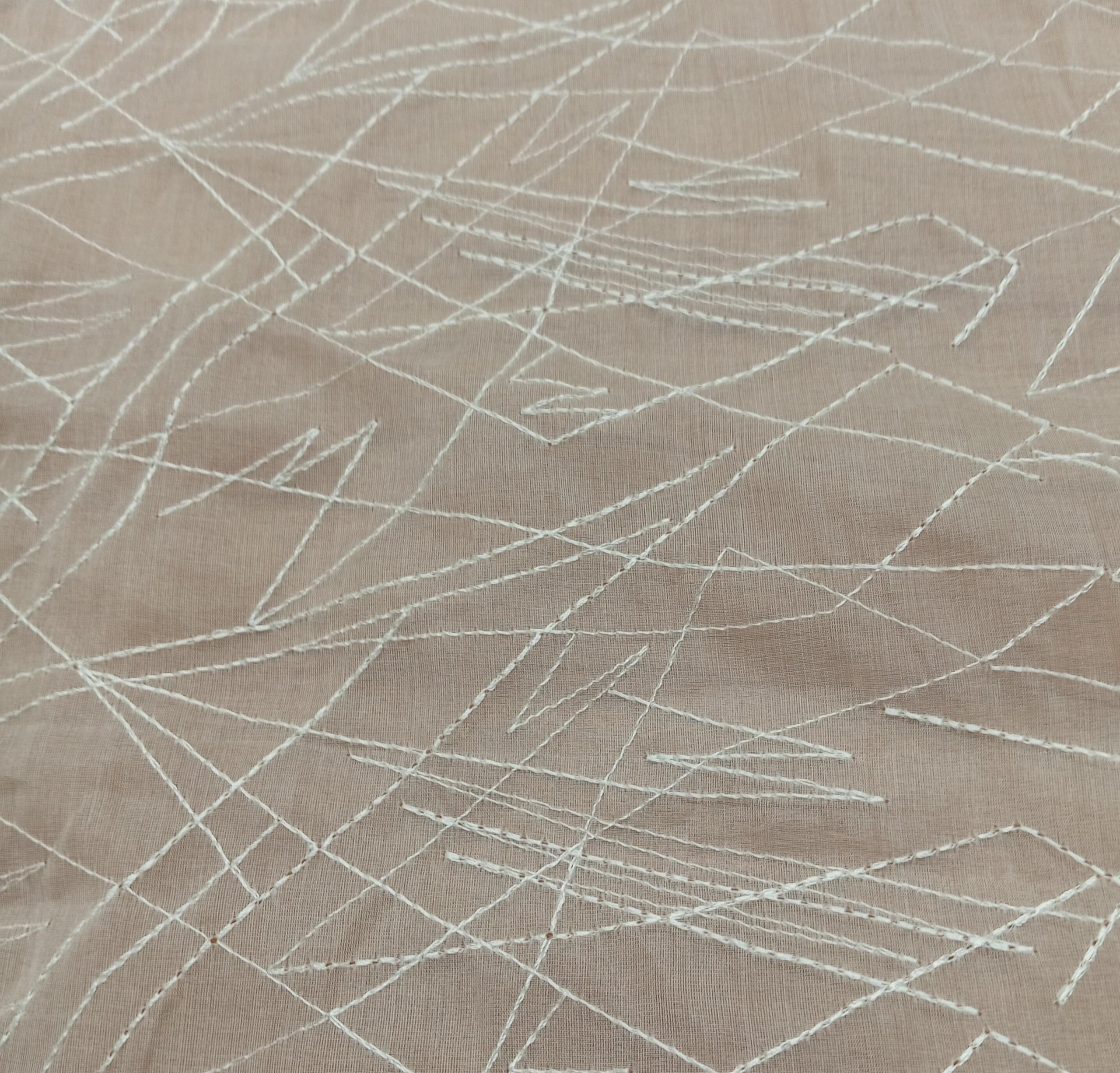 Embroidered Silk Organza - PM4 - 100% Silk base - 2 Cols