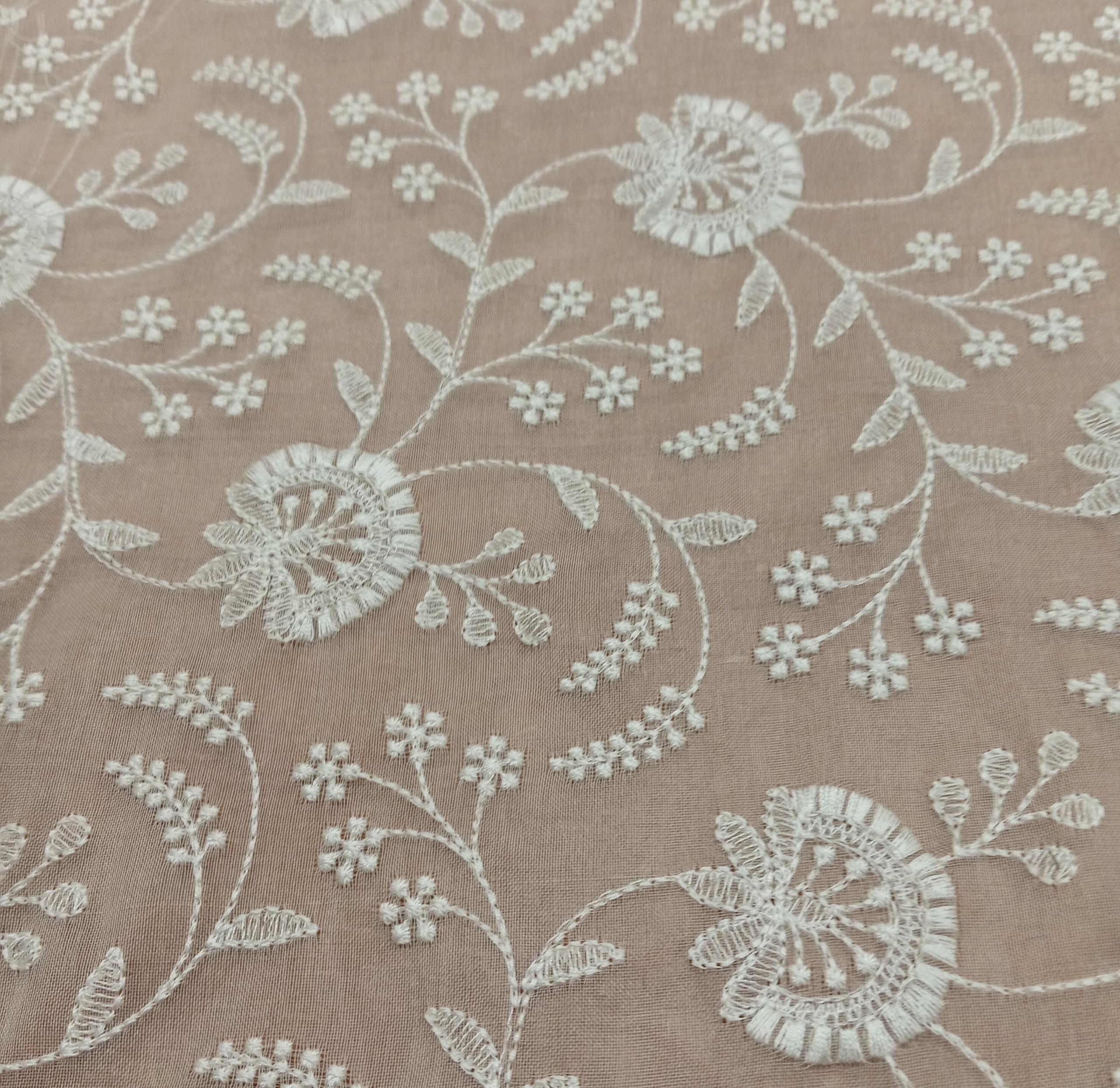 Embroidered Silk - LJE 19 - 100% Silk base - 1 col