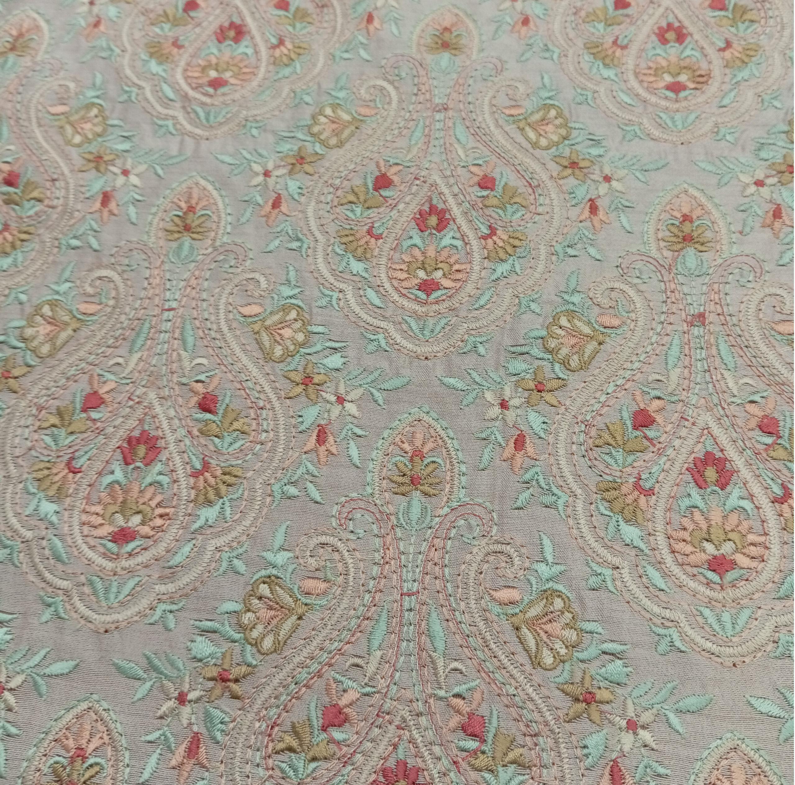 Embroidered Silk - LJE 1 - 100% Silk base - 1 Col