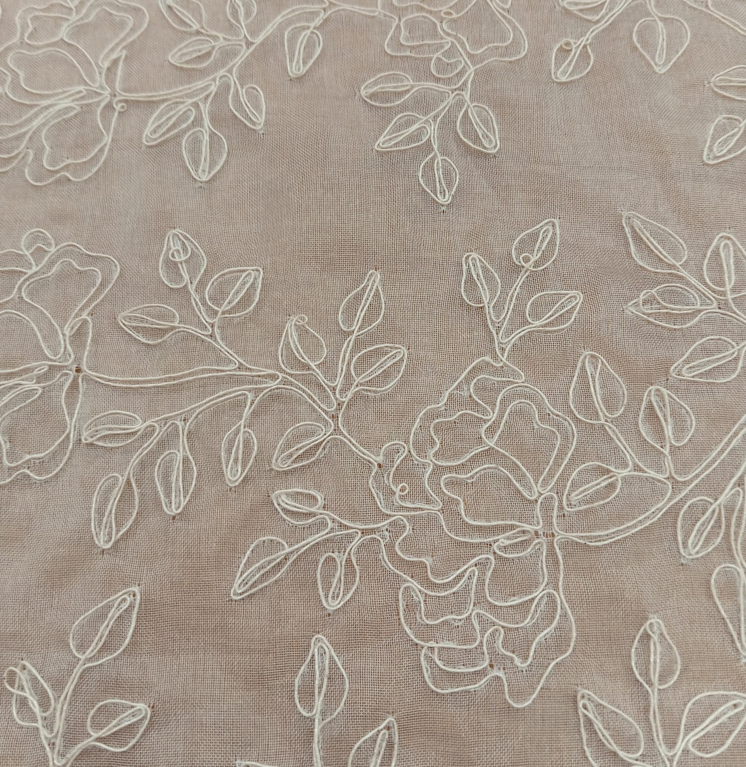 Embroidered Silk - LJE 16 - 100% Silk base - 1 col