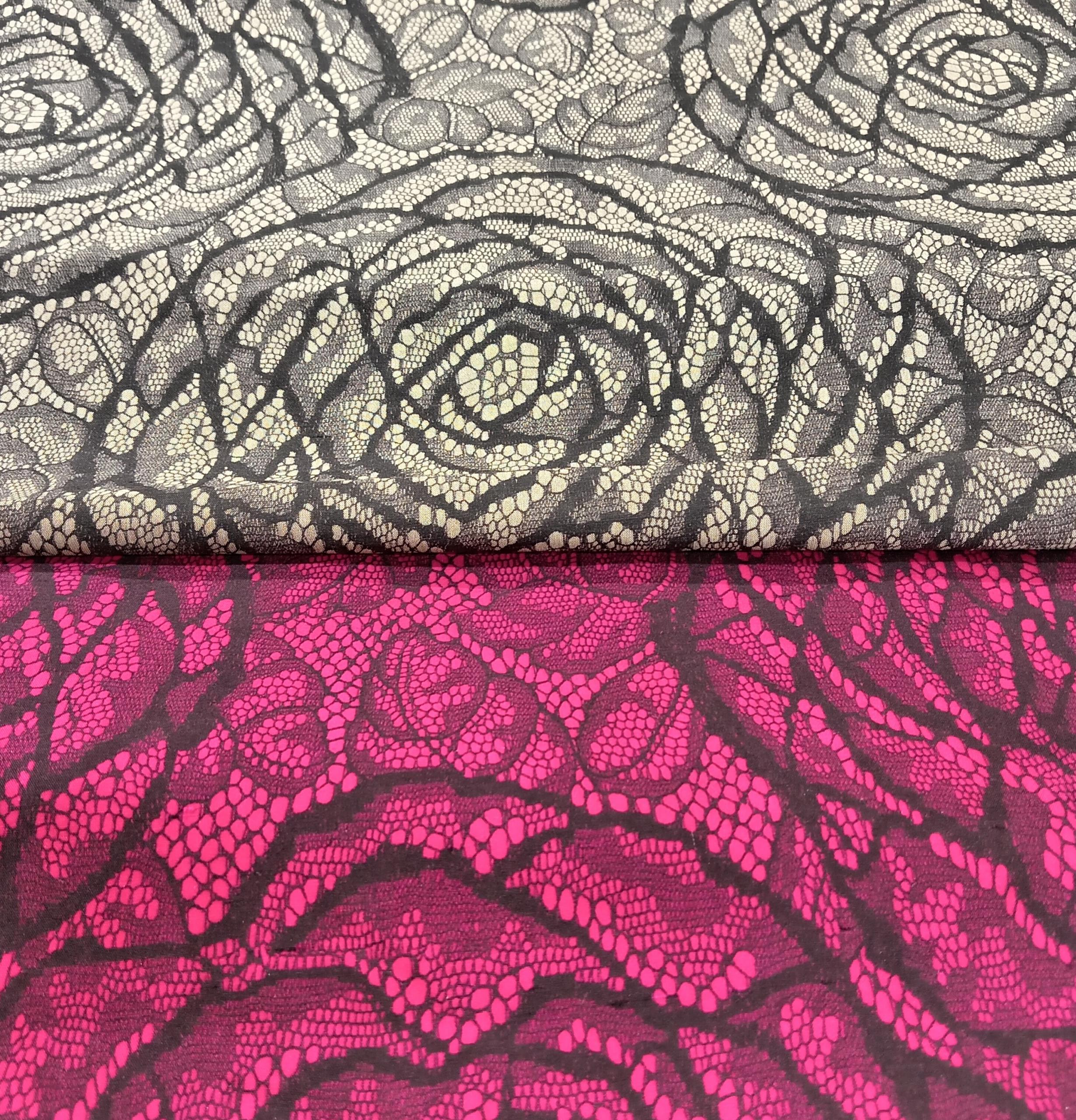 Printed Silk Dupion – PS 851 cols - 100% Silk - 5 cols