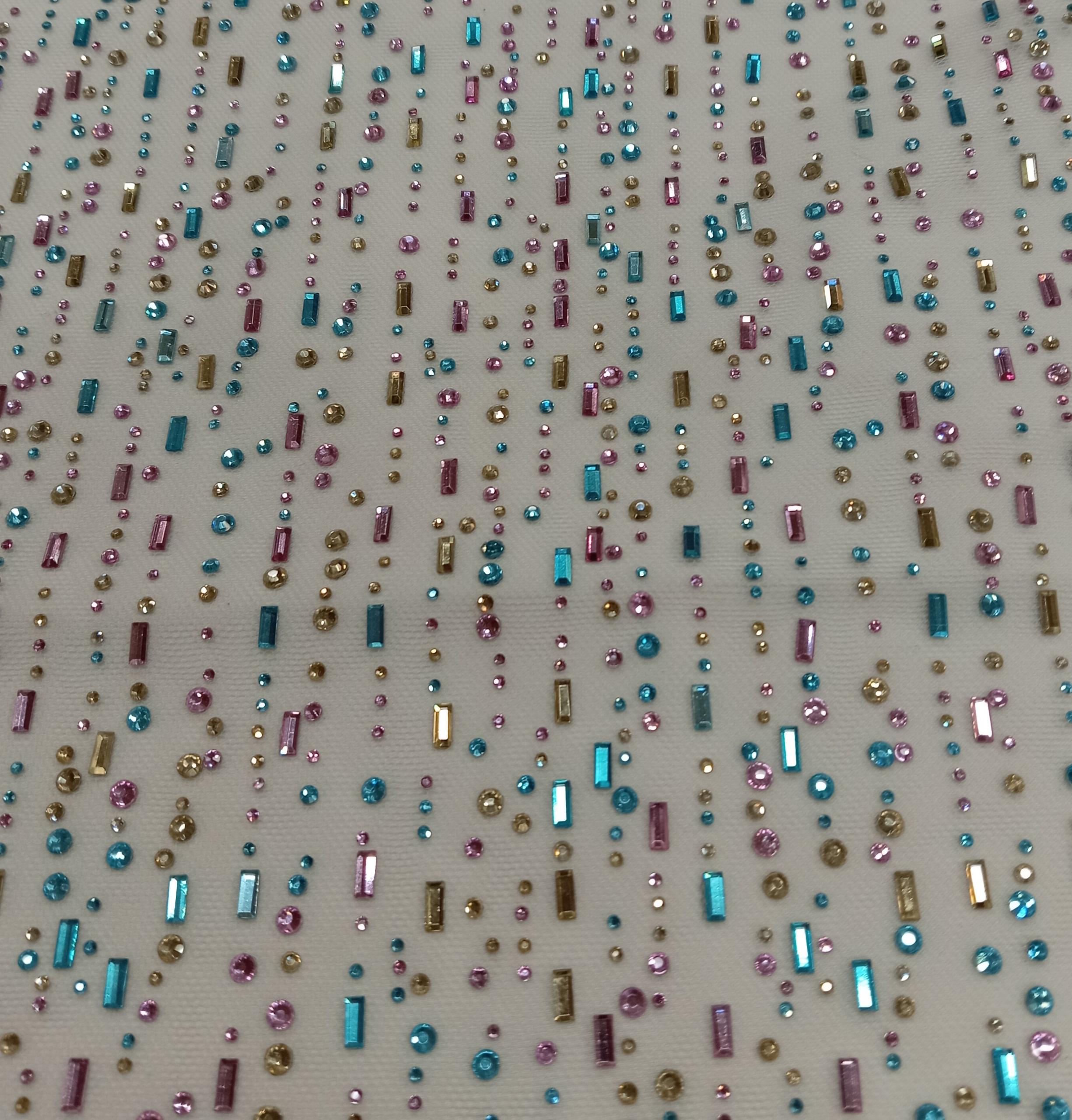 Muli colour beaded Tulle - Lace GL 219 - PES 100% - 1 col