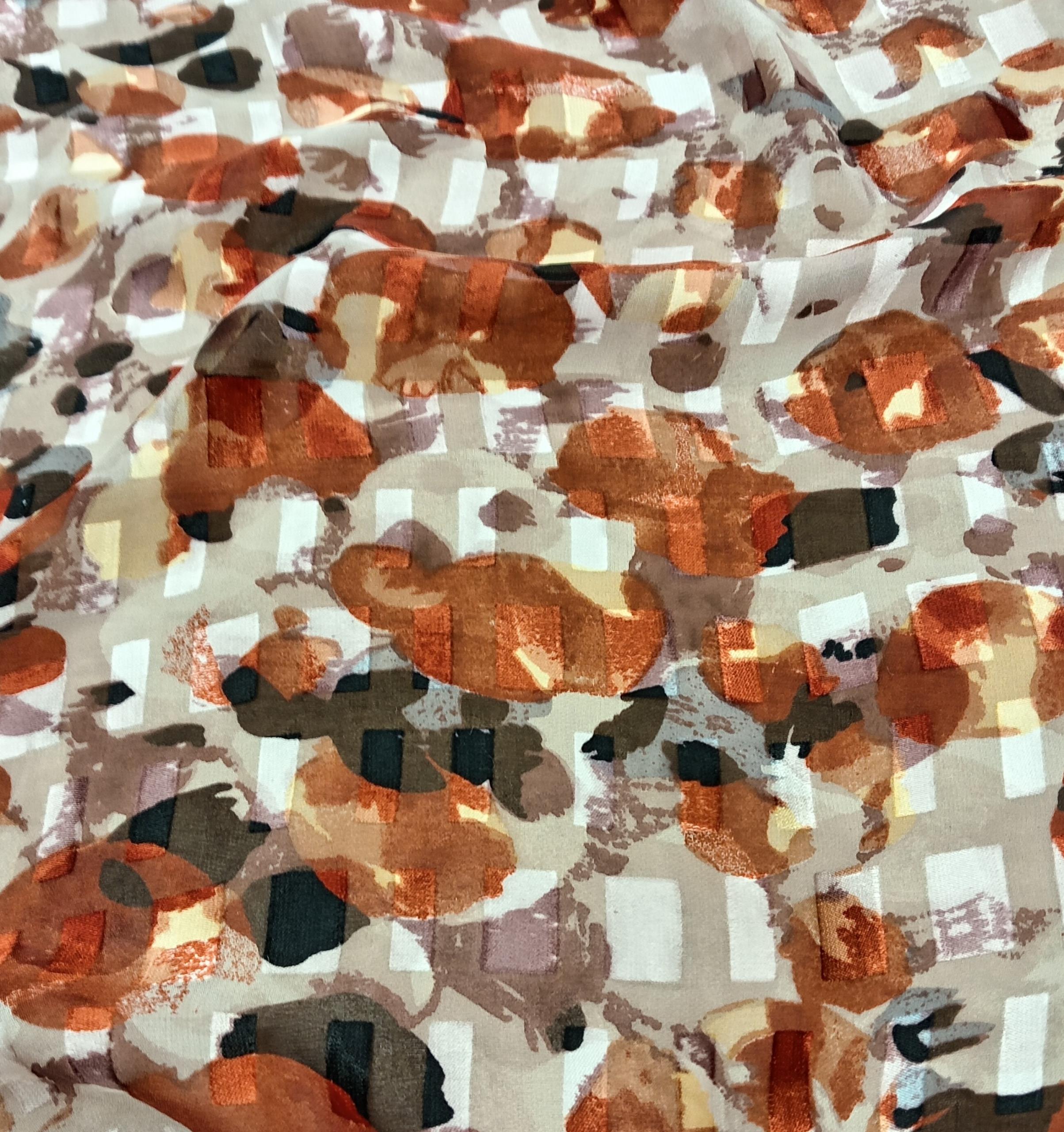 Printed Silk Devore – PS CP5 - 1 col