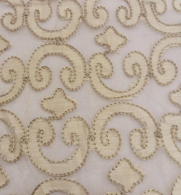 Embroidered Silk Organza - ME51 cols - 100% Silk base - 2 Cols