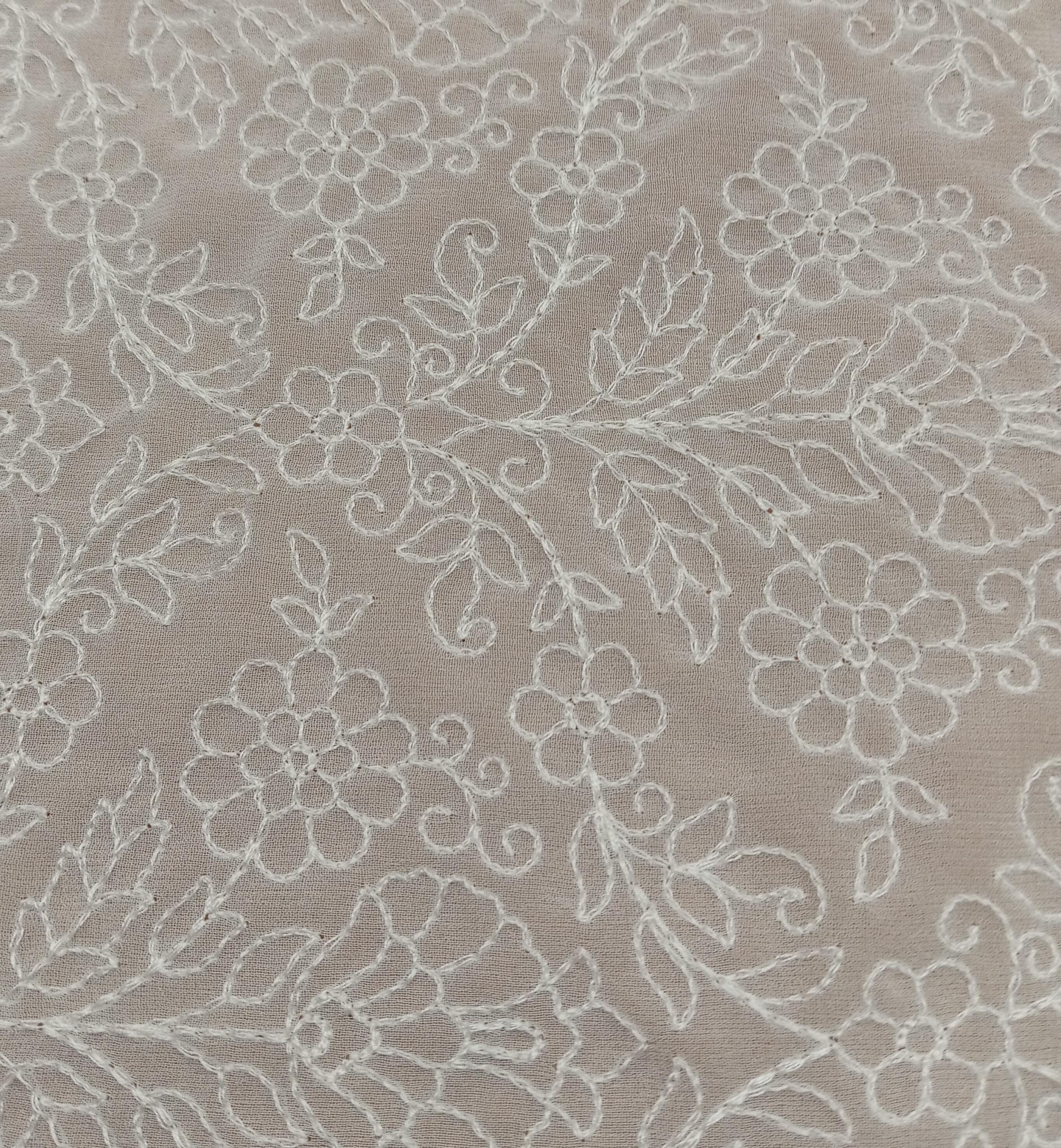 Embroidered Silk - LJE 14 - 100% Silk base - 1 col