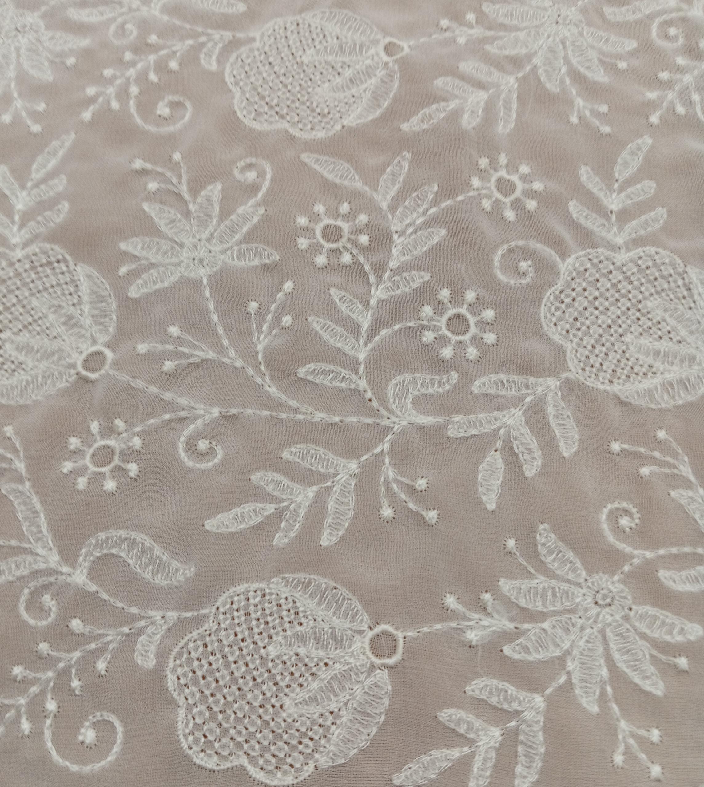 Embroidered Silk - LJE 15 - 100% Silk base - 1 col