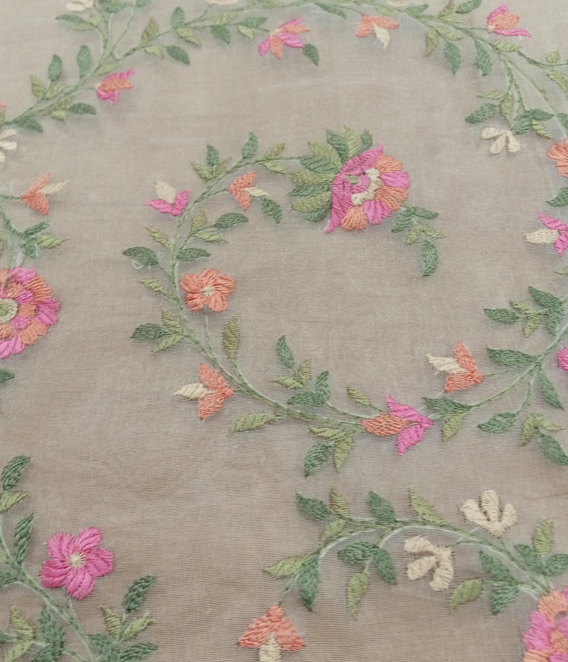 Embroidered Silk - LJE 21 - 100% Silk base - 1 col