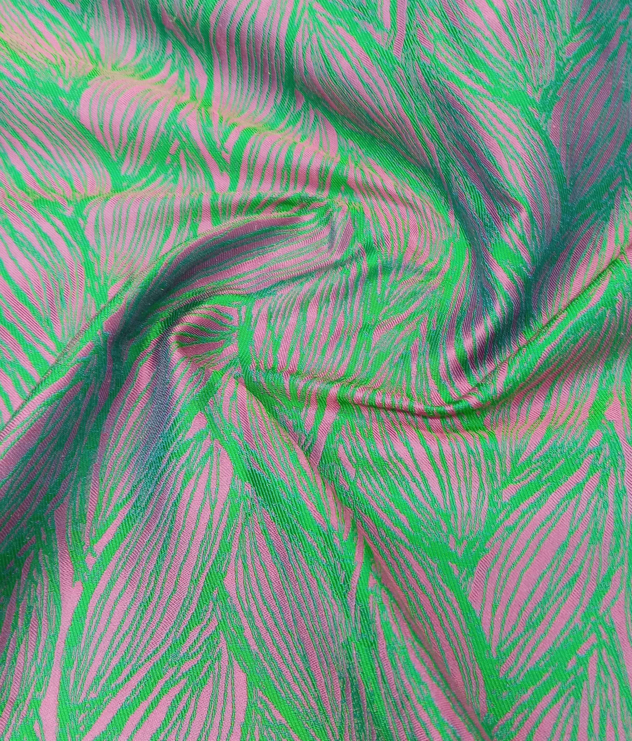 Silk jacquard – #971-SB22 Green - 100% Silk- 3 cols