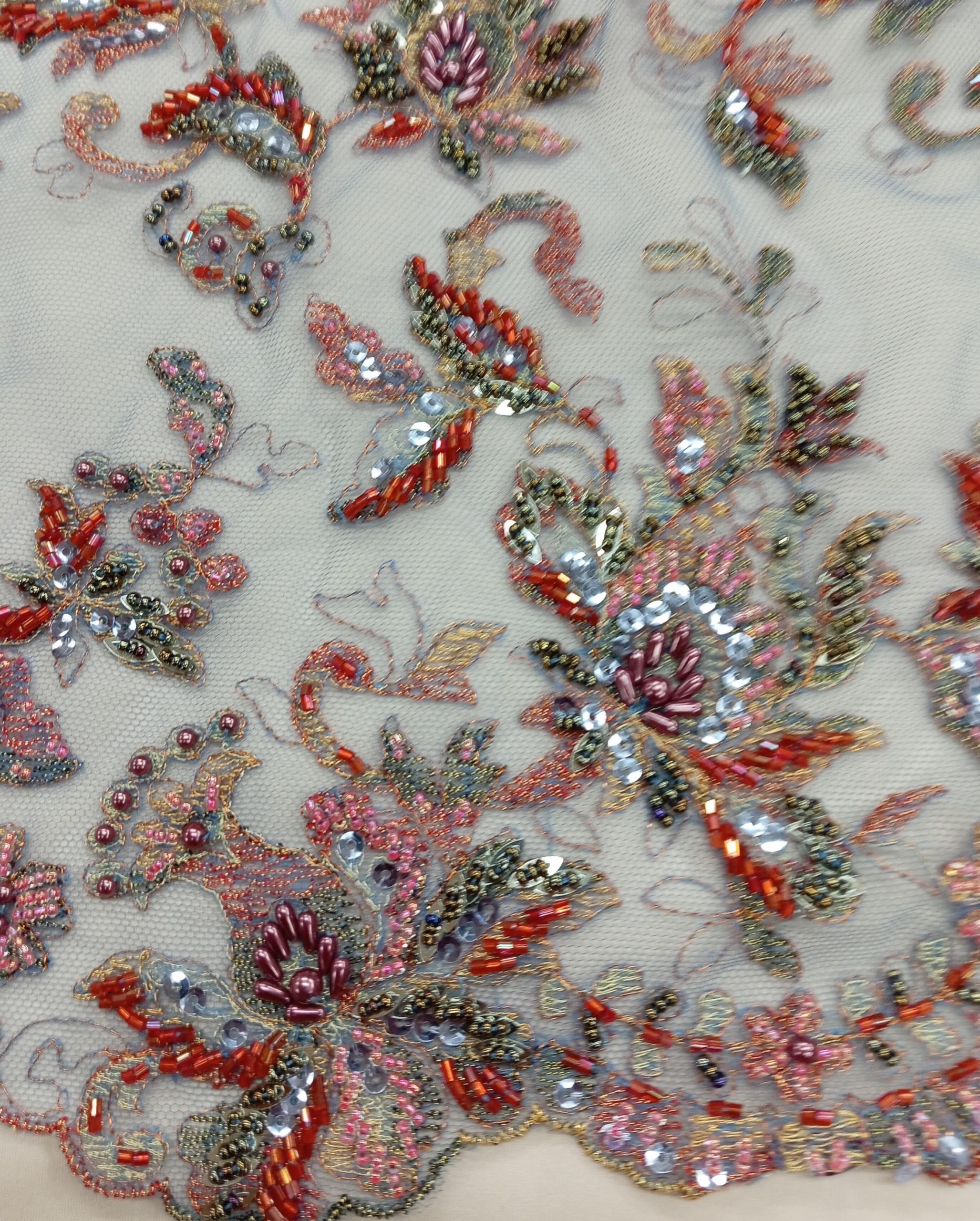 Floral Multi col beaded - Lace GL 892 - PES 100% - 1 col