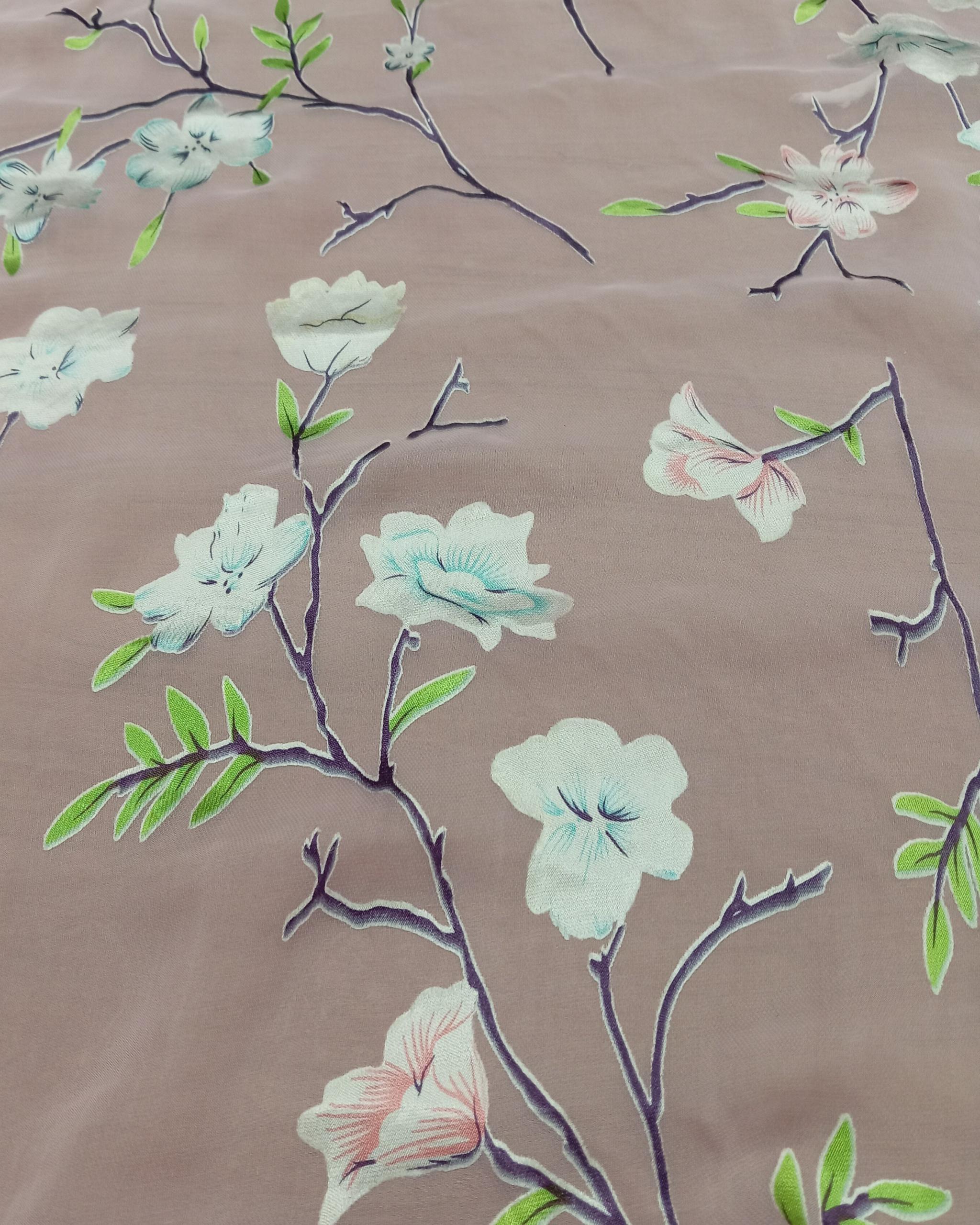 Printed Silk Devore – PS CP6 - 1 col