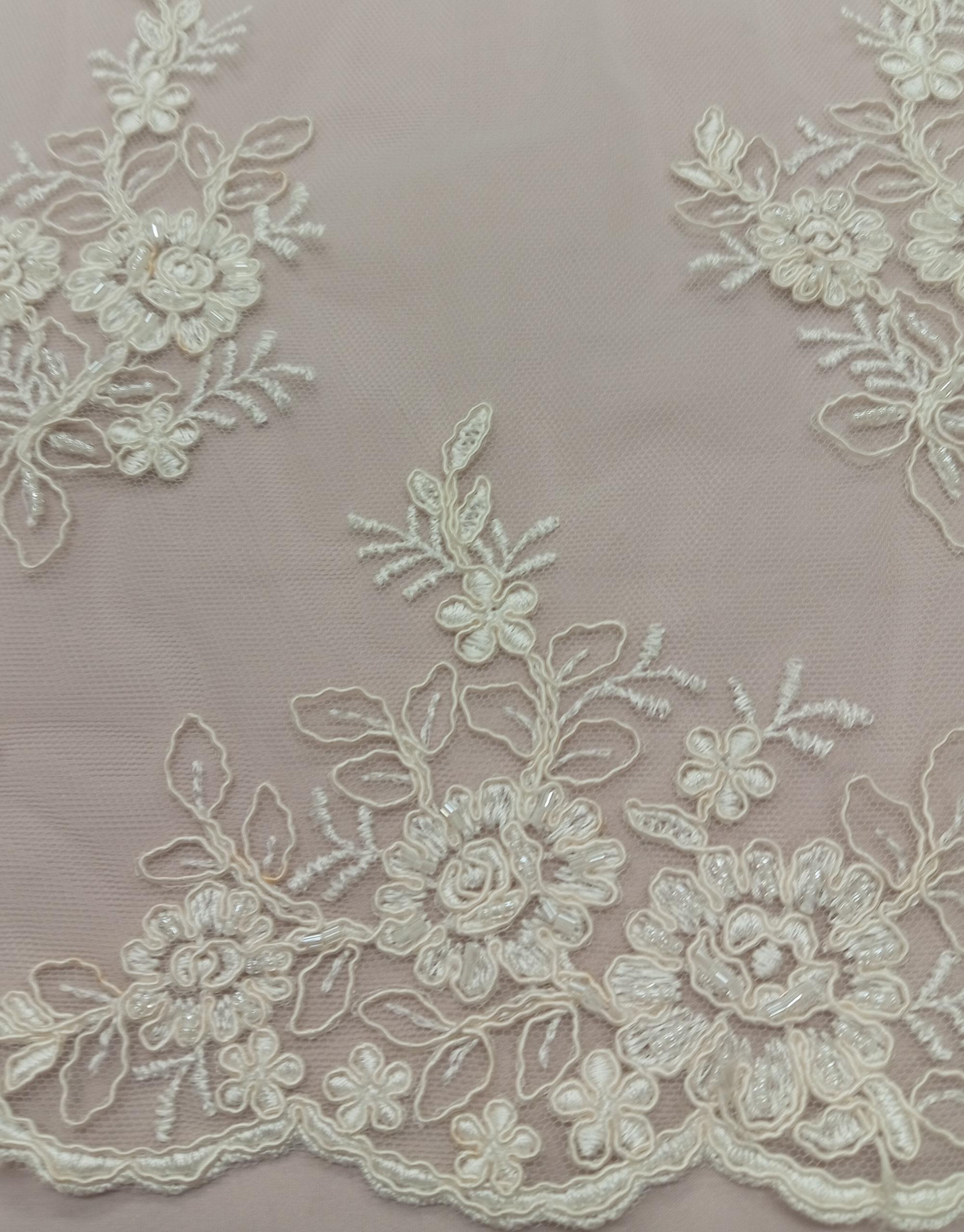 Bugle Beaded and scallop - Lace ML 1 - 1 cols - Lace & Tulles