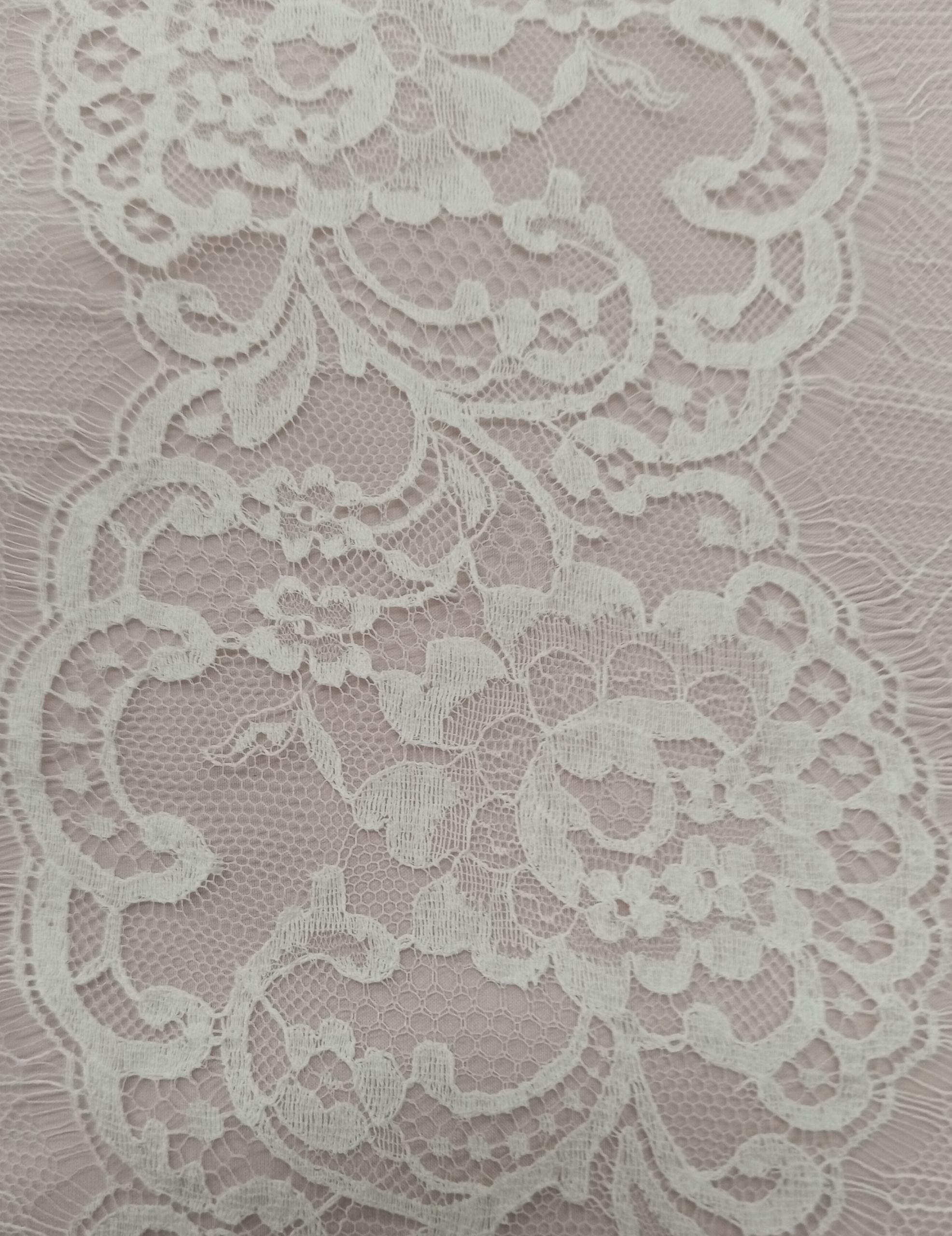 French Leavers Lace Border - Lace BL 5 - CO 75% + NY 25% - 1 Col