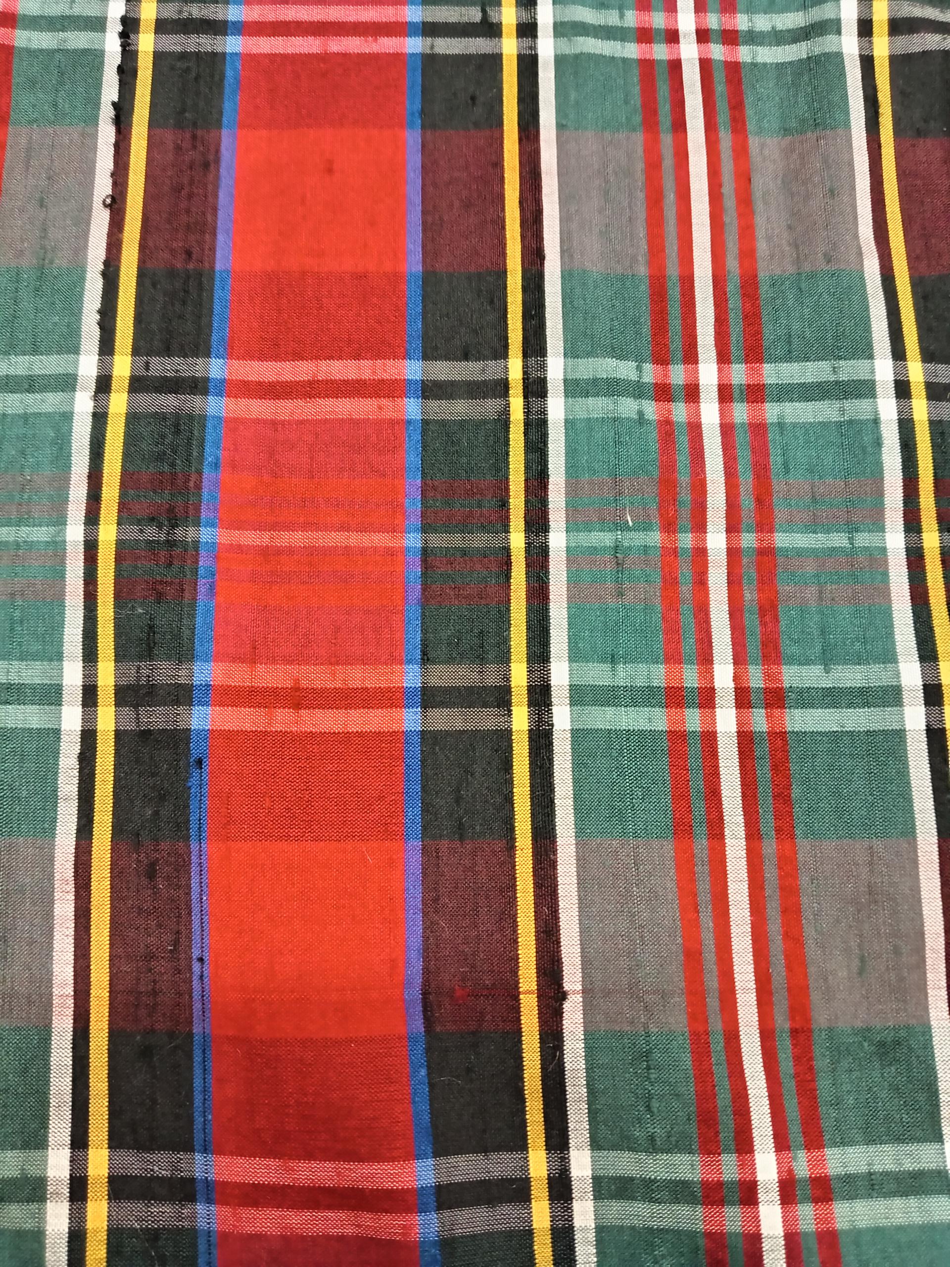 Tartan Silk Checks – TC 11 - 100% Silk - 112 cms