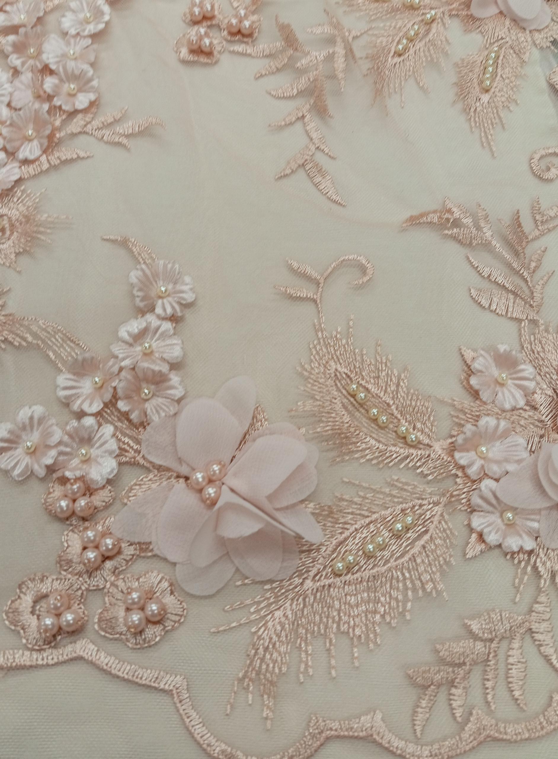 3D Beaded & Coloured - Lace HL 40260 | Trade80Silks