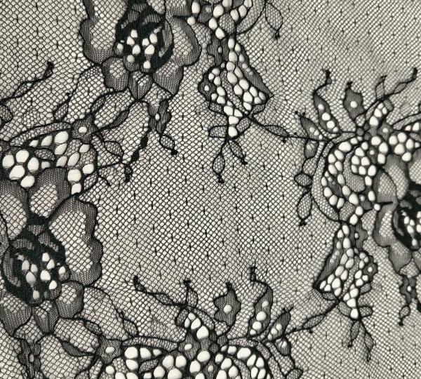 Black Lace Embroidery - Lace FL 8 - PA 100% - 1 col - Lace & Tulles