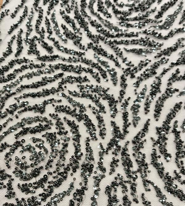 Beaded Black Tulle - Lace GL 4 - PES 100% - 1 col - Lace & Tulles