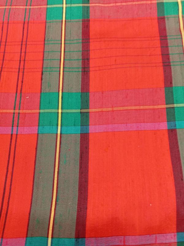 Tartan Silk Checks – TC 13 - 100% Silk - 112 cms