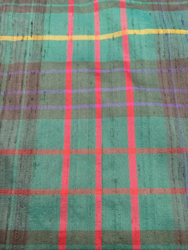 Tartan Silk Checks – TC 3 - 100% Silk - 112 cms