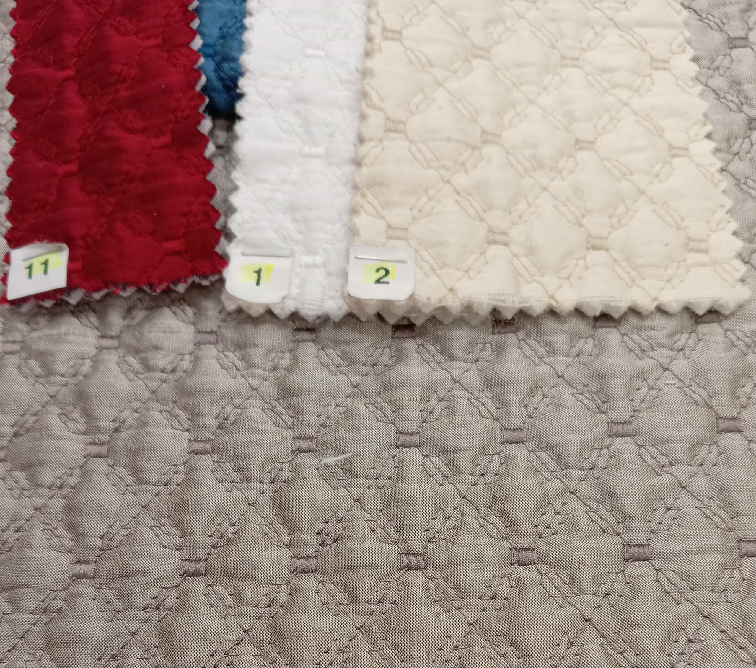 Embroidered Silk Dupion - ME115 - 100% Silk base - 3 Cols