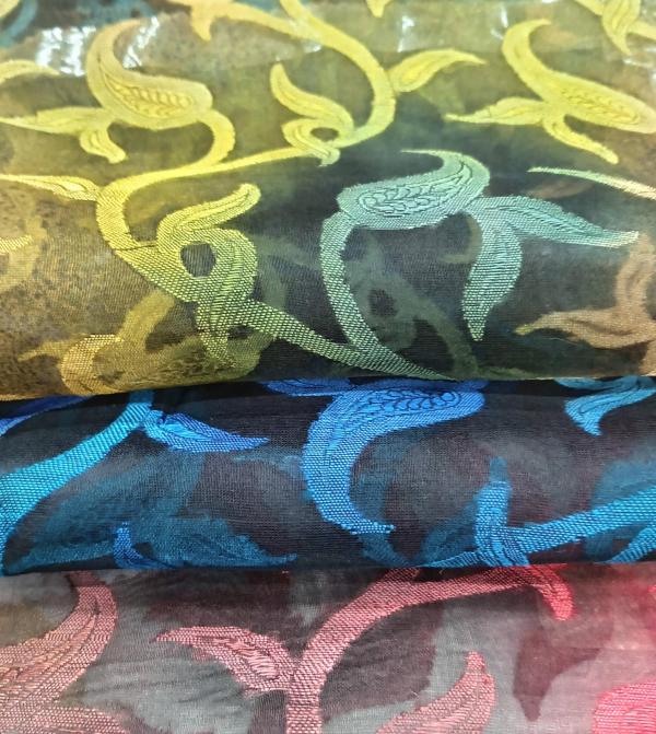 Jacquard Silk Organza – #ME-104 - Silk 100% - 3 Cols