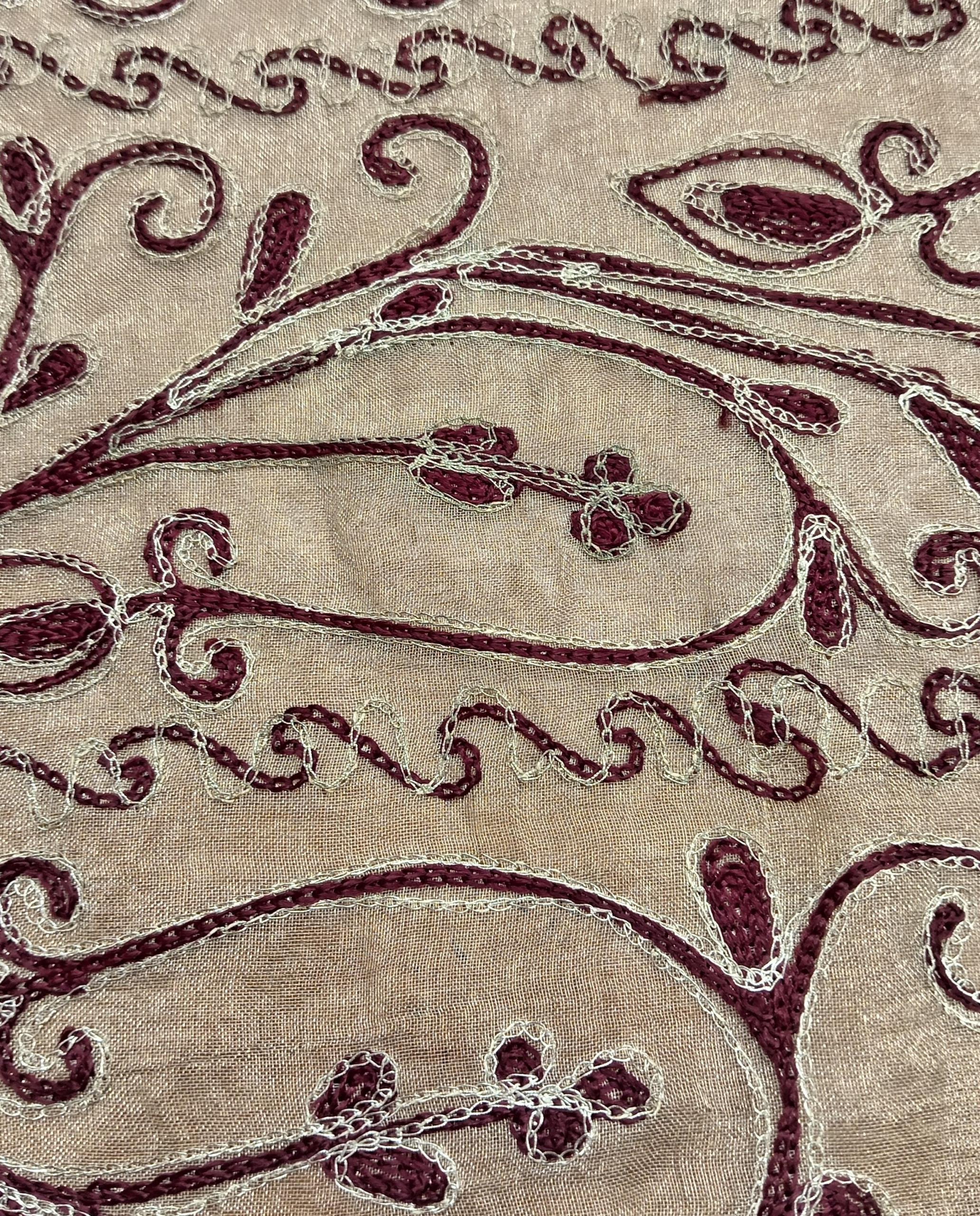 Embroidered Metallic Organza - ME49- 80% Metallic PL + Silk 20% - 1 col