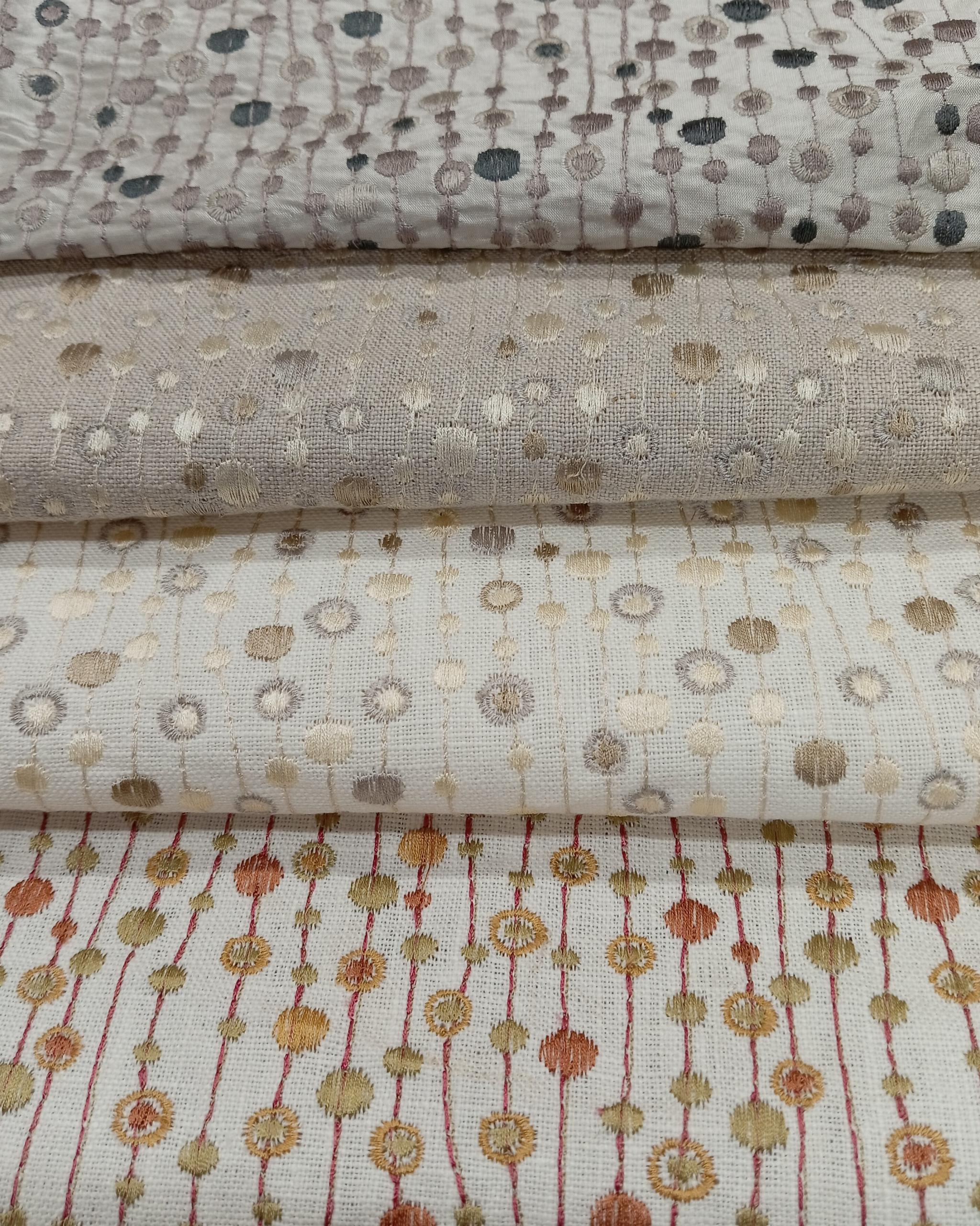 Embroidered Linen - ME167L - 100% Linen base - 3 col