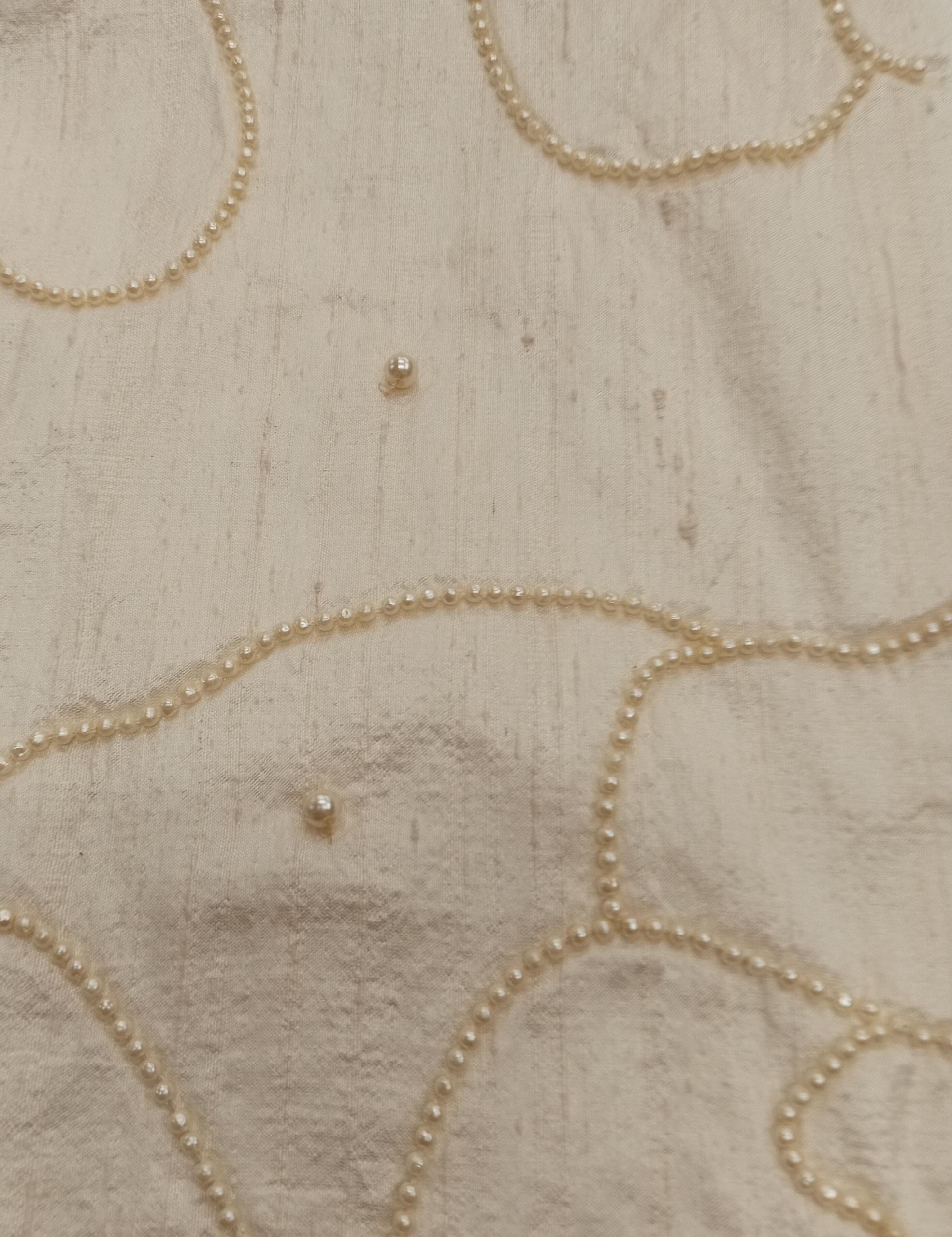 Embroidered Silk Dupion - PE24 - 100% Silk base - 1 col