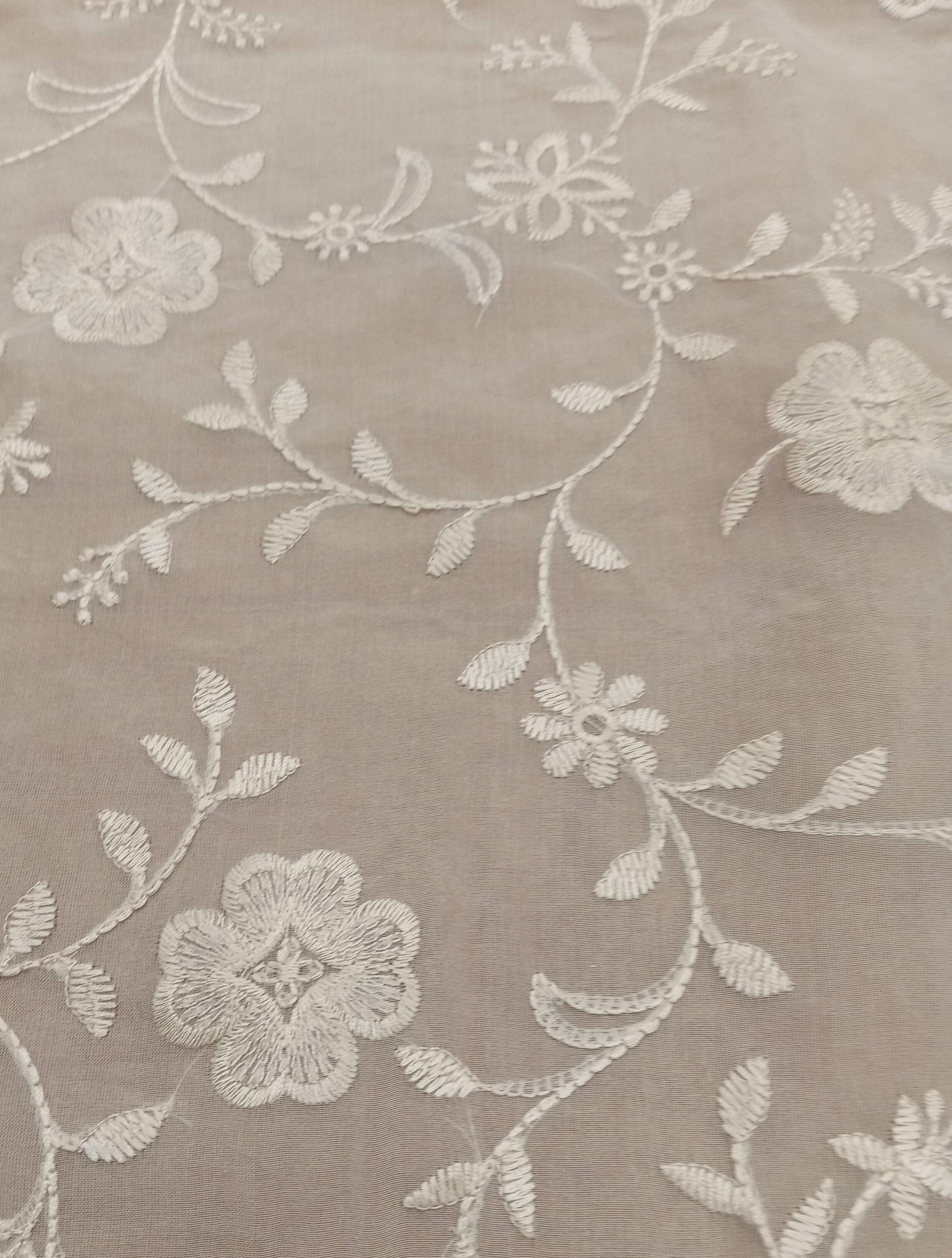 Embroidered Silk - LJE 5 - 100% Silk base - 1 col