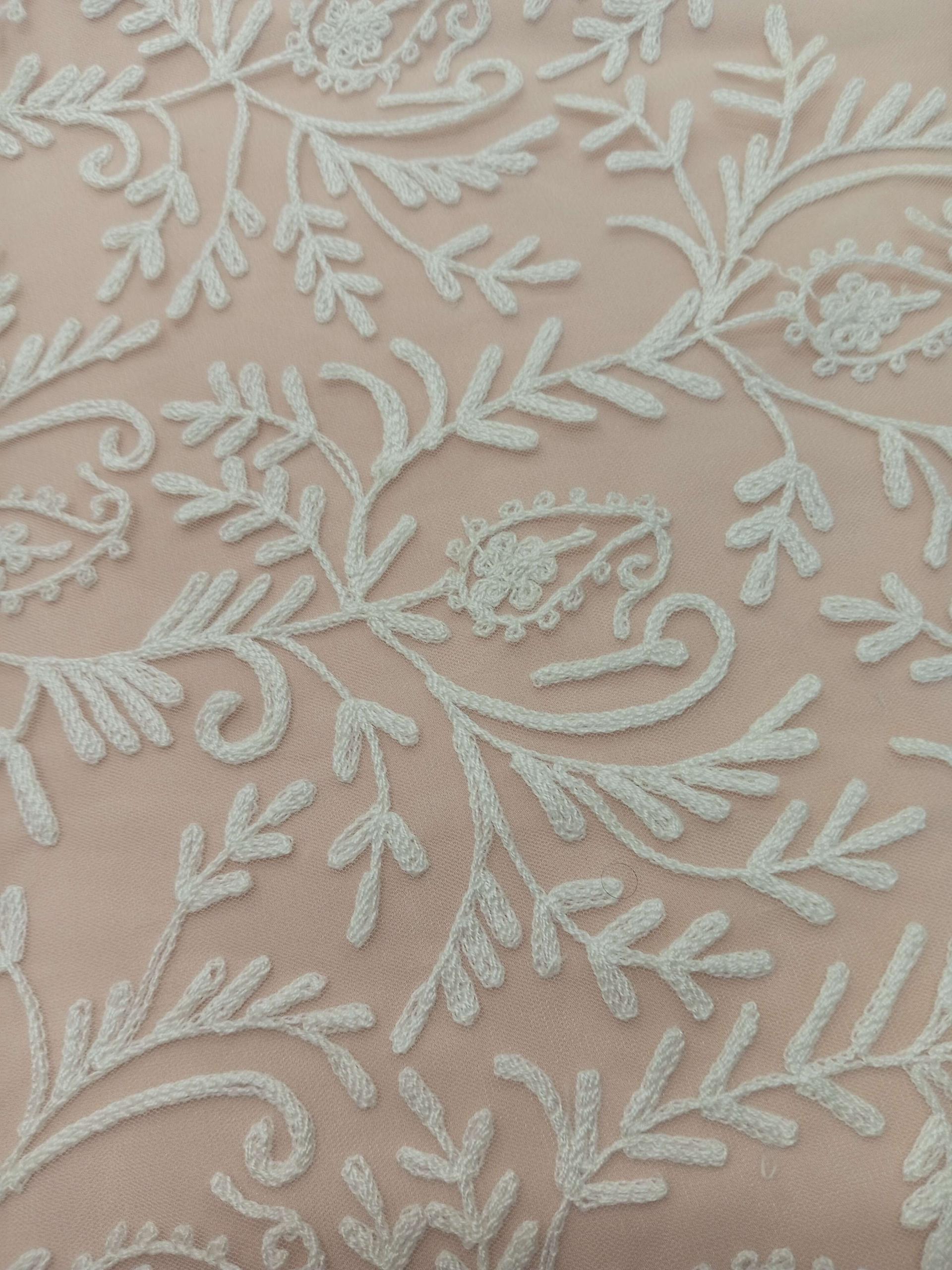 Embroidered Tulle - ME148 - 100% Nylon base - 1 Col