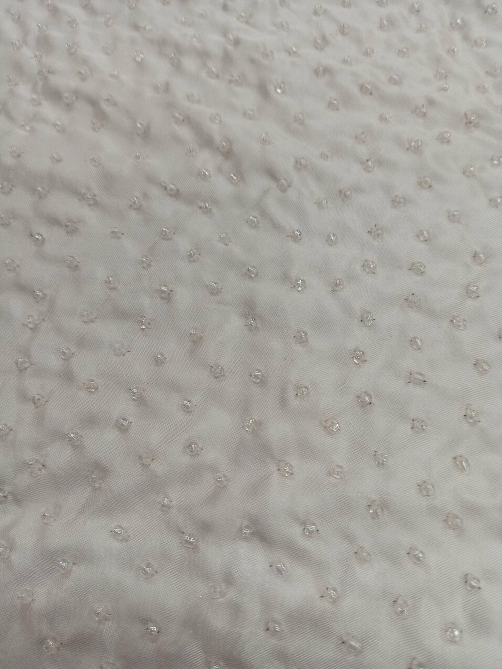 Heavy Beaded Silk Dupion - PE35 - 100% Silk base - 1 Col