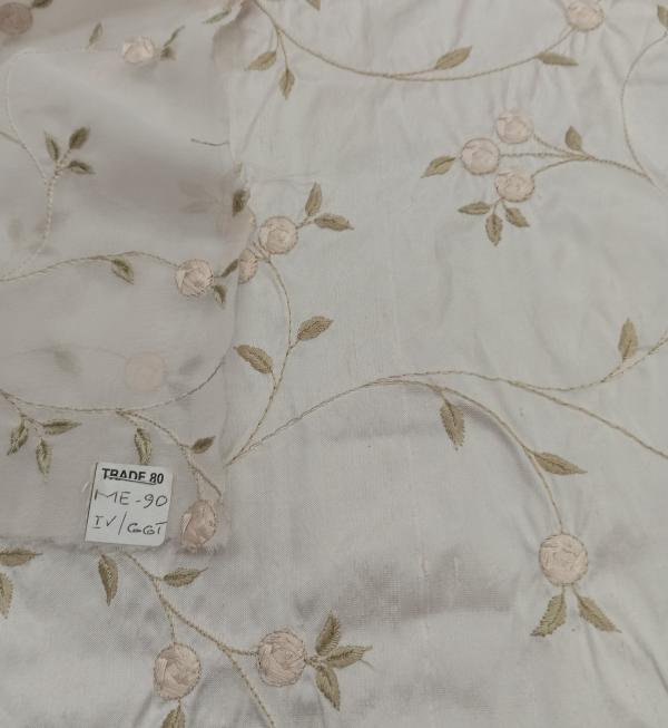 Blossom - ME 90 - 100% Silk Base - 2 col - Embroidered Silk